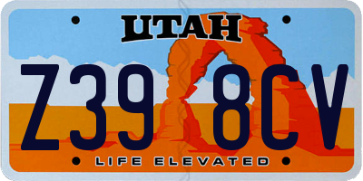 UT license plate Z398CV