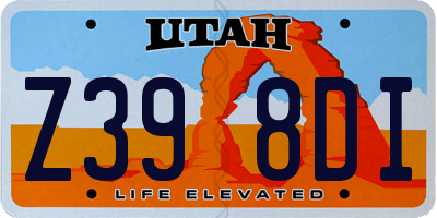 UT license plate Z398DI