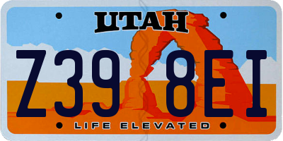 UT license plate Z398EI