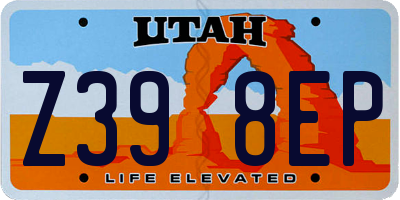 UT license plate Z398EP