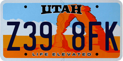 UT license plate Z398FK