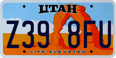 UT license plate Z398FU