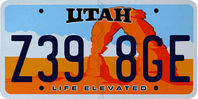 UT license plate Z398GE