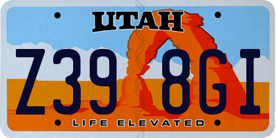 UT license plate Z398GI