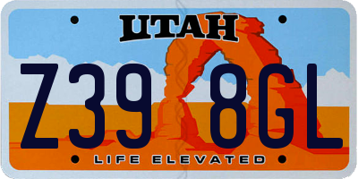 UT license plate Z398GL