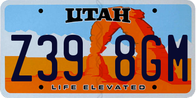 UT license plate Z398GM