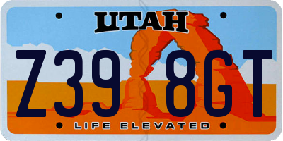 UT license plate Z398GT