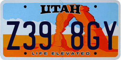 UT license plate Z398GY