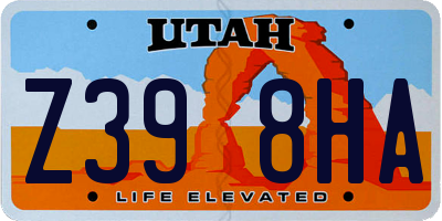 UT license plate Z398HA