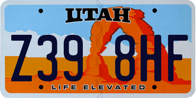 UT license plate Z398HF