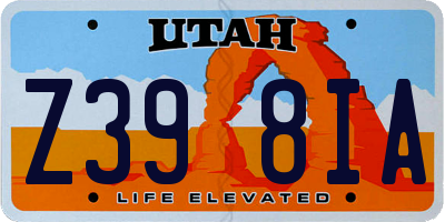 UT license plate Z398IA