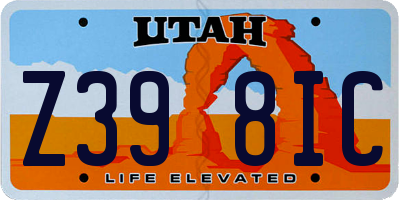 UT license plate Z398IC