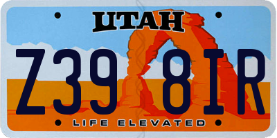 UT license plate Z398IR