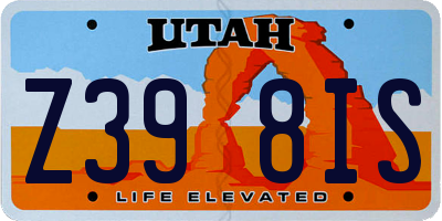 UT license plate Z398IS