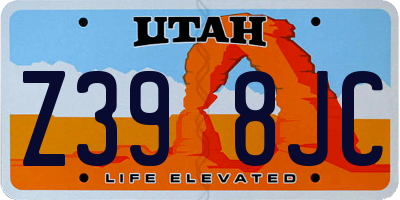 UT license plate Z398JC