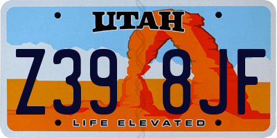 UT license plate Z398JF