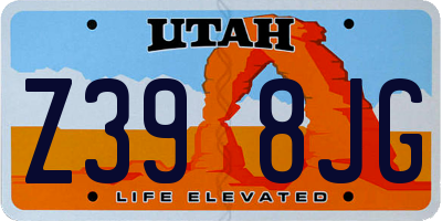 UT license plate Z398JG