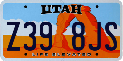UT license plate Z398JS