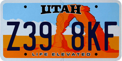 UT license plate Z398KF