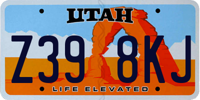 UT license plate Z398KJ
