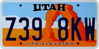 UT license plate Z398KW