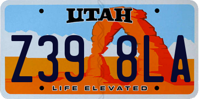 UT license plate Z398LA