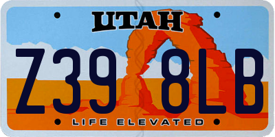UT license plate Z398LB
