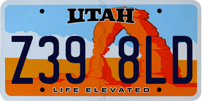 UT license plate Z398LD