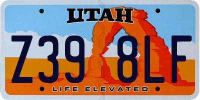 UT license plate Z398LF