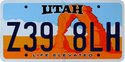 UT license plate Z398LH