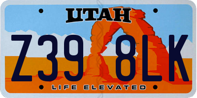 UT license plate Z398LK