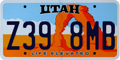 UT license plate Z398MB