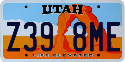 UT license plate Z398ME