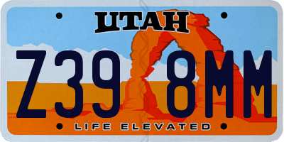 UT license plate Z398MM