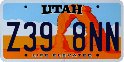 UT license plate Z398NN