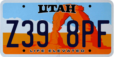 UT license plate Z398PF