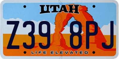 UT license plate Z398PJ