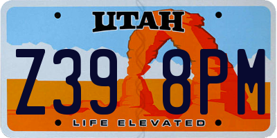 UT license plate Z398PM