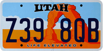 UT license plate Z398QB