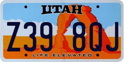 UT license plate Z398QJ