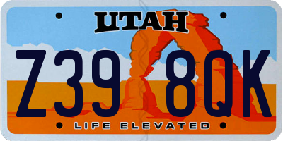 UT license plate Z398QK