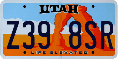 UT license plate Z398SR