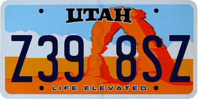 UT license plate Z398SZ