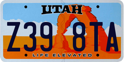UT license plate Z398TA