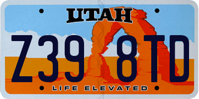 UT license plate Z398TD