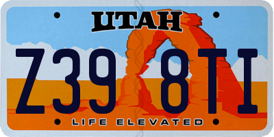 UT license plate Z398TI