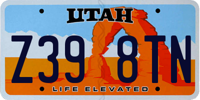 UT license plate Z398TN