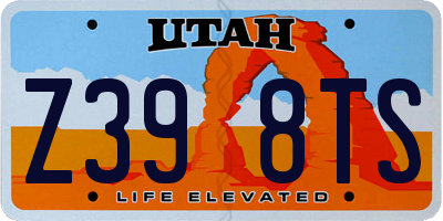 UT license plate Z398TS