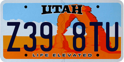 UT license plate Z398TU