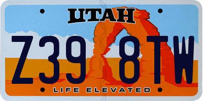 UT license plate Z398TW